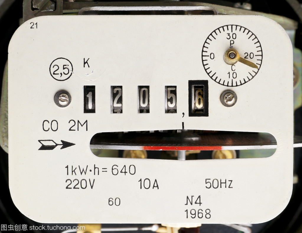 测量仪的电能量的复古